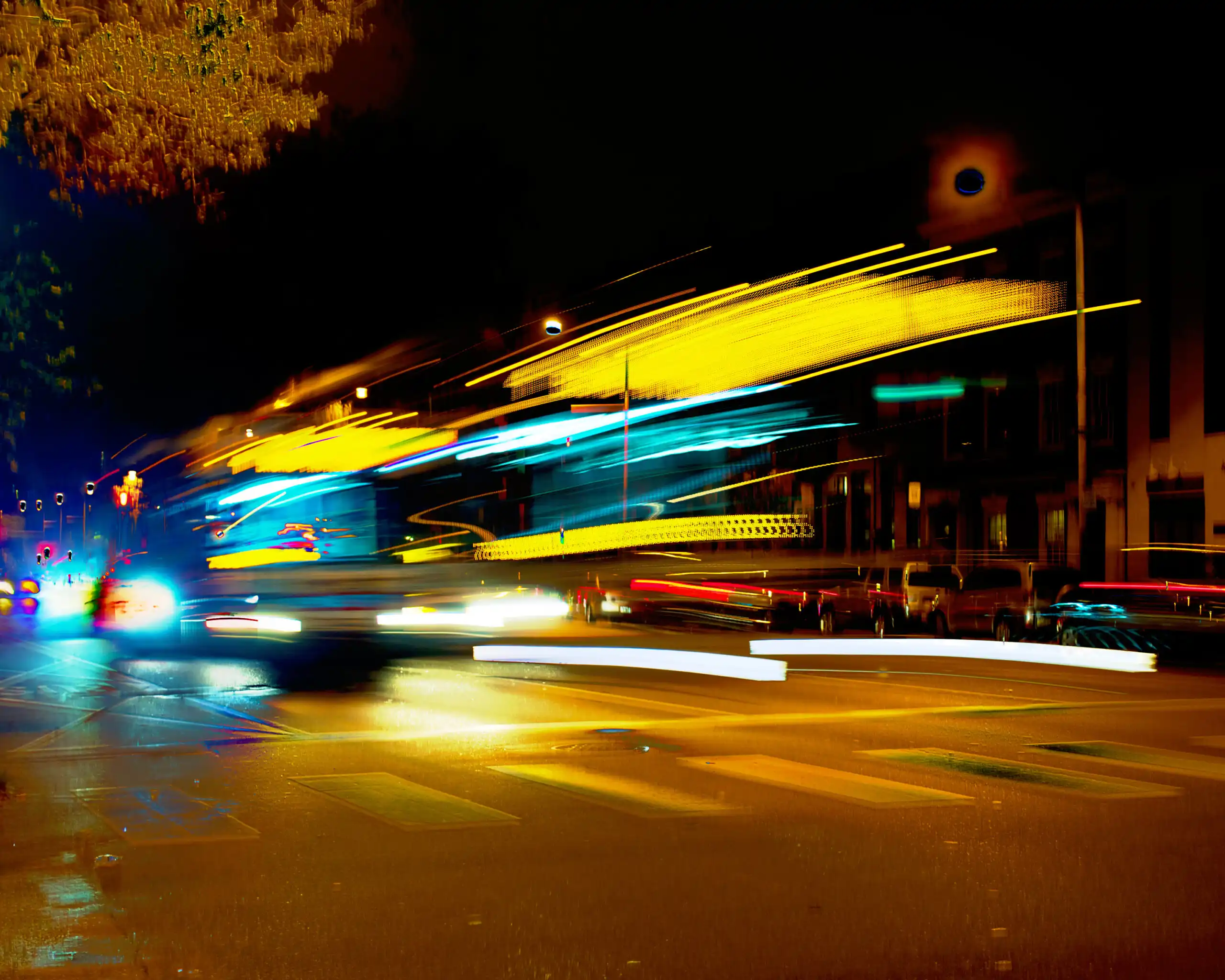 Philly SEPTA bus at night
